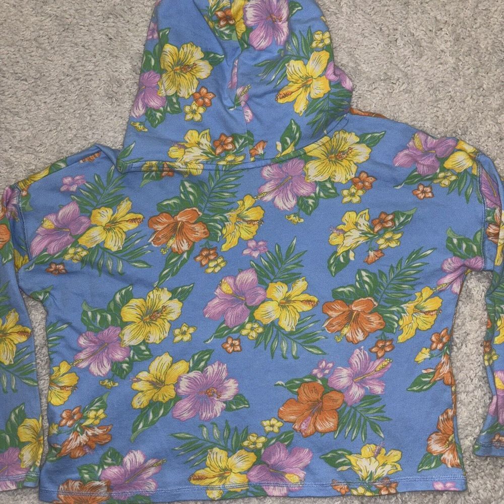 Polo Ralph Lauren Big Girls Floral Spa Terry Hoodie Hibiscus XL Athleisure Comfy - Picture 7 of 8